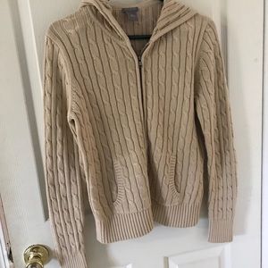 Ann Taylor Zip Up Sweater